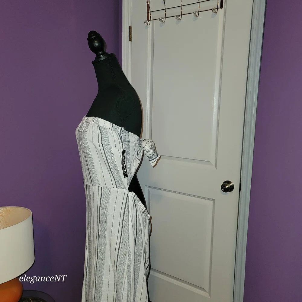 NY & Co. SoHo Street  Black and White Striped Women's Dress Sz: XL NWT - Picture 7 of 12